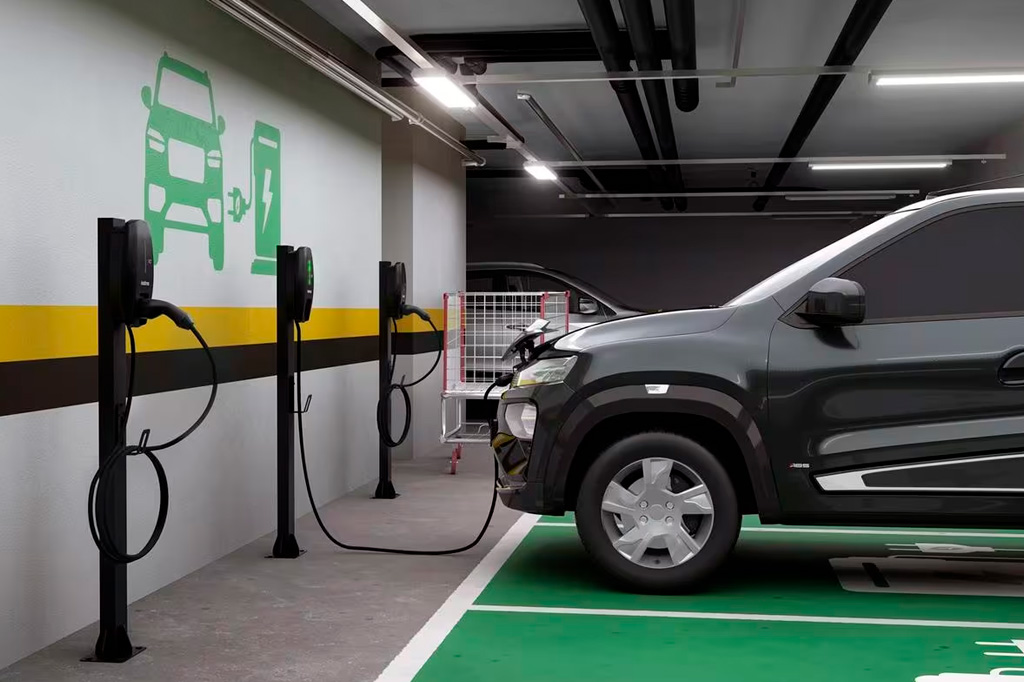 Recarregar Carro Eletrico no Predio